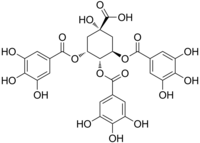 Chemical structure of 3,4,5-tri-O-galloylquinic acid