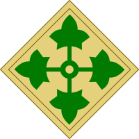 Shoulder sleeve insignia of the US 4th Infantry Division. 4th Infantry Division SSI.svg