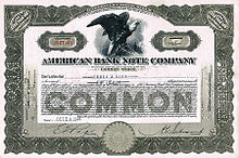 American Bank Note Company, Share certificate (1944) ABNC.jpg