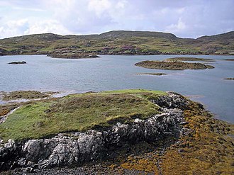 Hellisay from Gighay A view into the natural harbour from Gighay-Gioghaigh - geograph.org.uk - 1477214.jpg