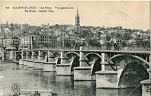 Le pont de Saint-Cloud, dans sa version ordonnée par Napoléon en 1808.