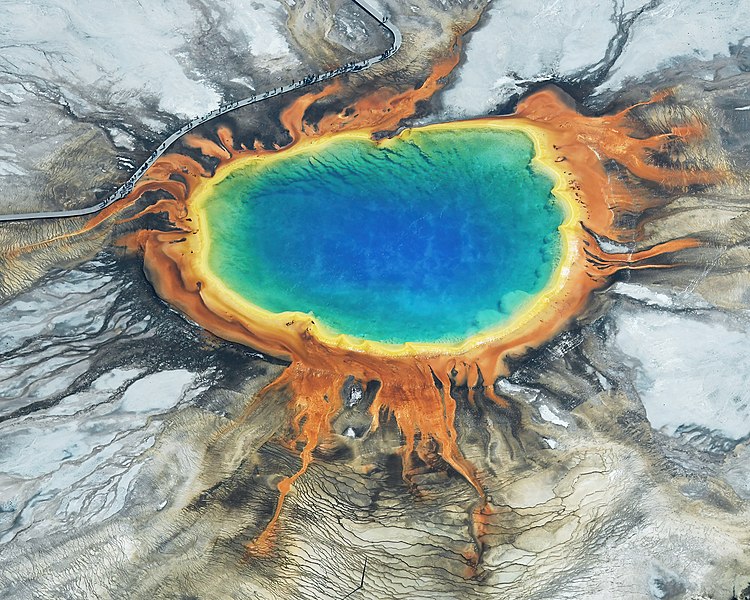 File:Aerial image of Grand Prismatic Spring (view from the west).jpg