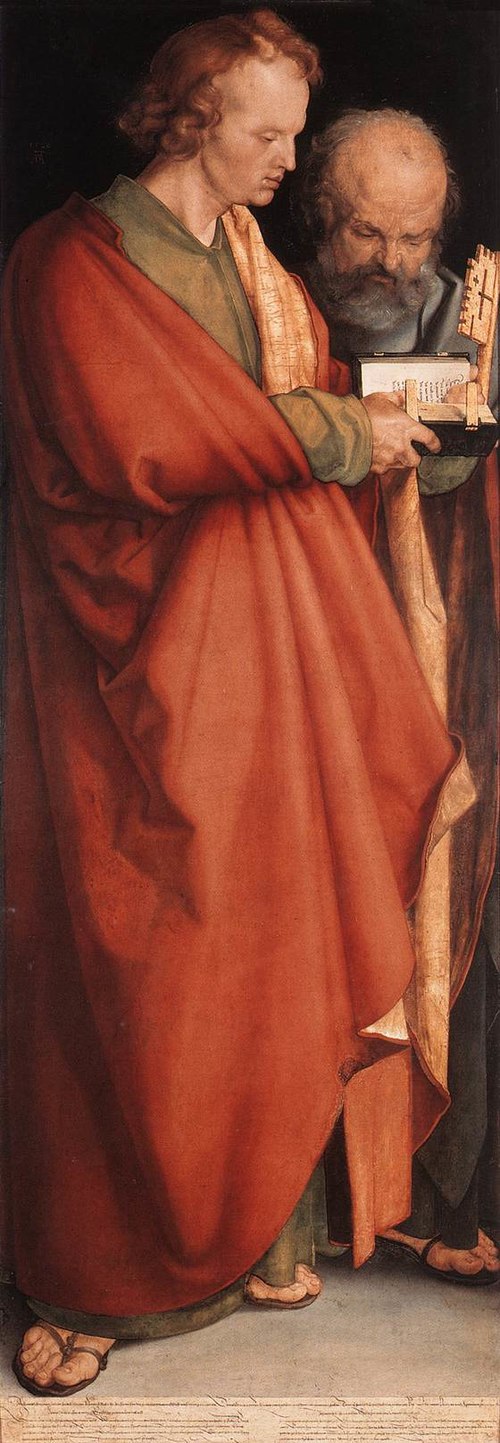 John the Evangelist and Peter by Albrecht Dürer (1526)