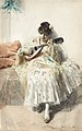„Mergina, grojanti su mandolina“, 1884 m.