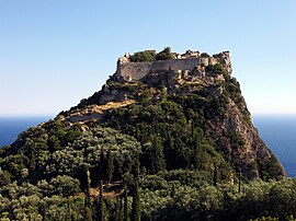 View of Angelokastro from Krini