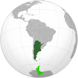 Localização da Argentina