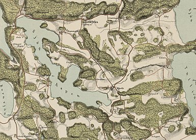 Aspen på Topografiska corpsens karta, 1861