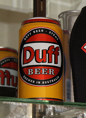 Can of the Lion Nathan-produced Duff beer