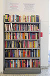 Book exchange shelf in Tostedt in the bathing department store