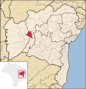Poziția localității Muquém de São Francisco
