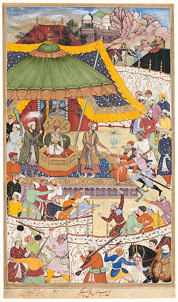 File:Basawan - The Young Emperor Akbar Arrests the Insolent Shah Abu’l-Maali, page from a manuscript of the Akbarnama - 1919.898 - Art Institute of Chicago.jpg