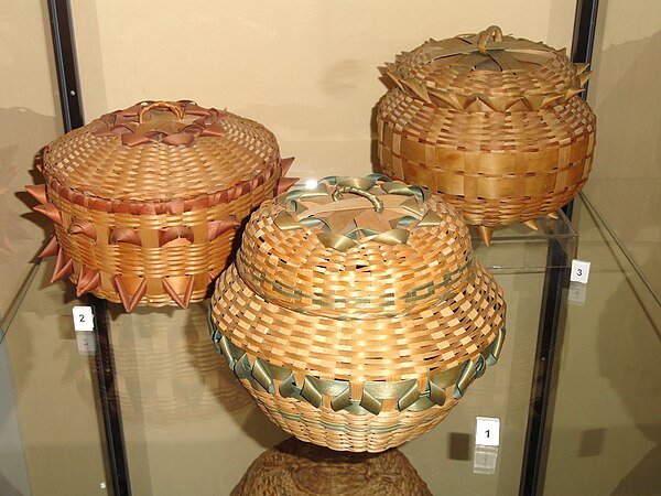 American Indian baskets at the Danforth Museum in Framingham, Massachusetts