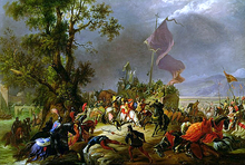 The battle of Legnano in a painting by Massimo d'Azeglio Battle of Legnano.png