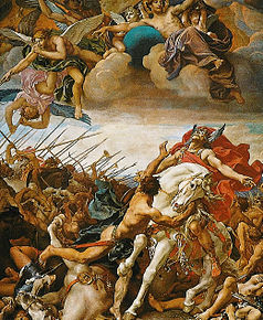 Battle of Tolbiac. Fresco at the Panthéon (Paris) by Joseph Blanc, circa 1881