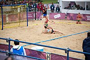 Deutsch: Beachhandball bei den Olympischen Jugendspielen 2018; Tag 5, 10. November 2018; Mädchen, Hauptrunde - Ungarn-Argentinien 1:2 English: Beach handball at the 2018 Summer Youth Olympics at 11 October 2018 – Girls Main Round – Hungary-Argentina 1:2