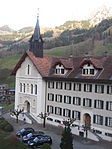 Melchtal Benedictine Monastery with St. Leonhard Hospital and cemetery chapel