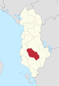 Berat County in Albania.svg