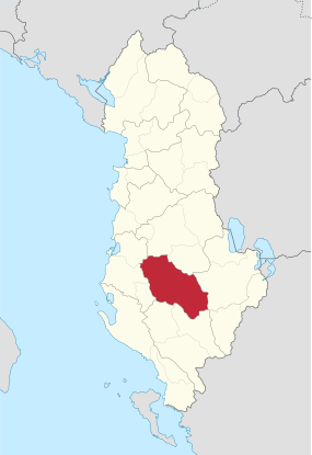 Berat County in Albania.svg