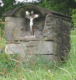 Wayside shrine above the processional path