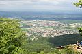 Blick vom Melibokus auf Bickenbach, vorne Alsbach mit Schloss