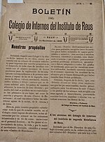 Miniatura per Boletín del Colegio de Internos del Instituto de Reus