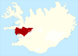 博尔加比格兹市镇在冰岛的位置