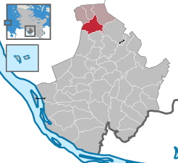 Elhelyezkedése Schleswig-Holstein térképén