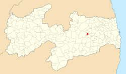 Localização de Areial na Paraíba