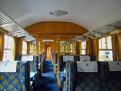 Voiture de première classe à couloir central.