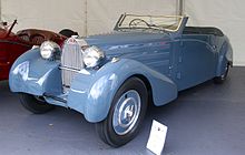 Frühes Bugatti Type 57 Cabriolet Stelvio von Gangloff (1934)