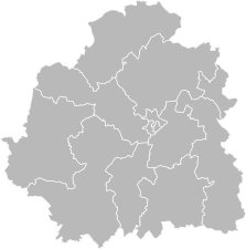 Mapa kantonów Indre.