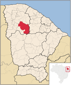 Localização de Santa Quitéria no Ceará
