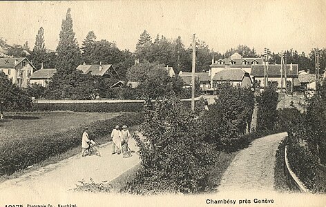 Vue générale de Pregny-Chambésy (photo du XIXe siècle).