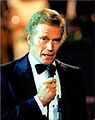 Charlton Heston, president, American Film Institute, addresses the honored guests during the gala celebration at the Capital Center, during Inauguration Day in Landover, Maryland, USA, 20 January 1981