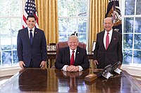 Chris Garcia with Trump and Wilbur Ross in the Oval Office