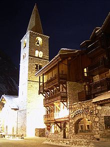 L'église de Val-d'Isère.