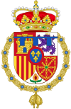 Brasão do Príncipe das Astúrias, herdeiro da Coroa de Espanha.