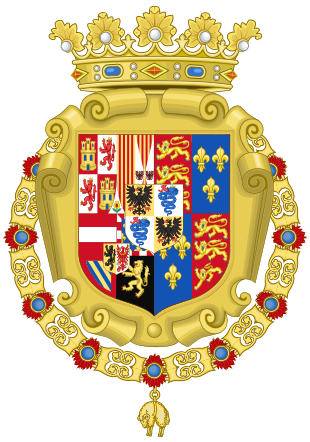 Coat of Arms of Philip II of Spain as Monarch of Milan (1554-1558).svg