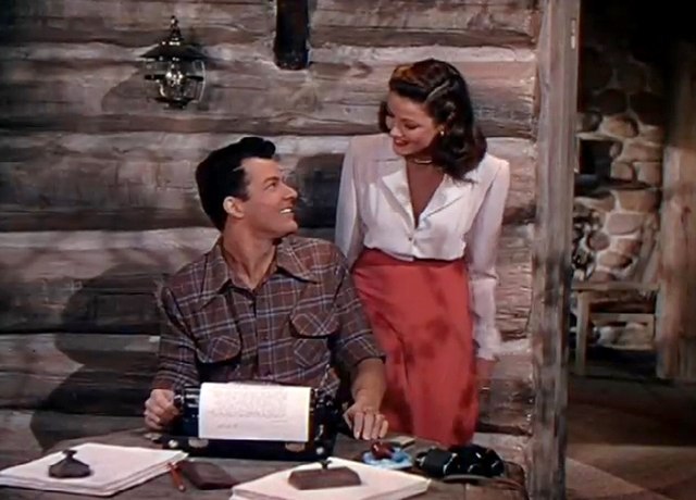 Cornel Wilde and Gene Tierney in a scene from the film