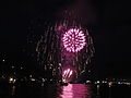 The 2011 firework display marking the end of Cowes Week 2011. The photographs were taken from the eastern-most point of Princes Green.