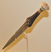 Dagger bearing the name Ahmose I on display at the
Royal Ontario Museum, Toronto Dagger bearing the name of Ahmose I.jpg