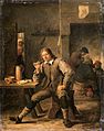 "Fumador recolzat a la taula" (1643), del pintor neerlandès David Teniers el Jove.