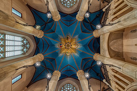 Ceiling of the entrance hall of Marienburg Castle, Lower Saxony, Germany