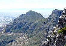 Devil's Peak as viewed from the Summit of Table Mountain.