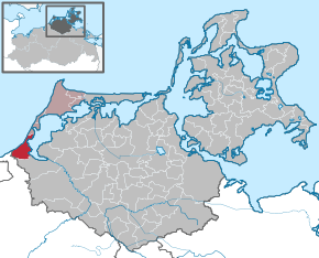 Poziția Dierhagen pe harta districtului Vorpommern-Rügen