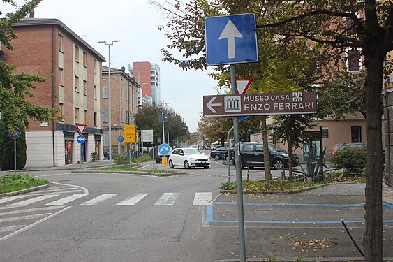 Direction of Museo Casa Enzo Ferrari in Modena ‎