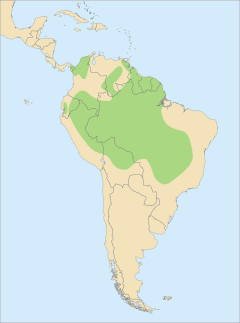 Distribuição geográfica atual da arara-canindé