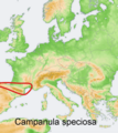 Distribution map Campanula speciosa.png