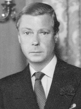 <span class="mw-page-title-main">Edward VIII</span> King of the United Kingdom in 1936