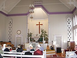 Interiör av kyrkan i april 2013